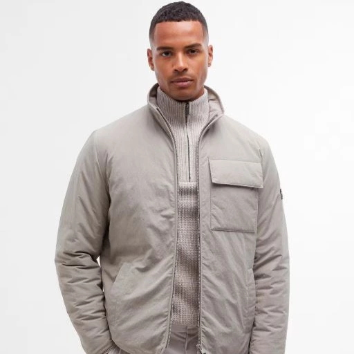 Barbour International - Chaqueta acolchada de hombre de cremallera.