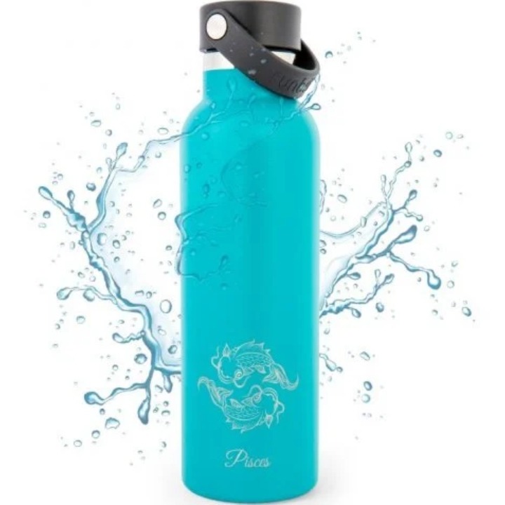 Runbott Zodiac Botella Térmica Sport De 0.6l Con Interior Cerámico Piscis Esmeralda
