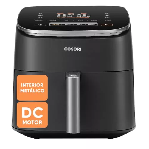 Cosori Freidora de Aire Turbo Blaze 6L, 9en1, Ultrarrápida, 95%Menos Aceite