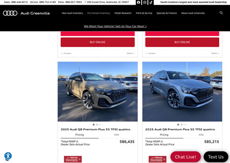 Anuncio Audi Greenville