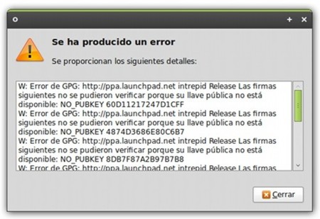 Solución el error de verificación de firmas GPG de Launchpad en Ubuntu