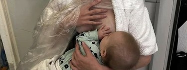 La llamativa imagen viral de una modelo amamantando a su bebé que normaliza la lactancia materna 