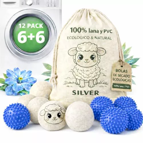 SILVERSTORE® 6+6 Bolas Para Secadora y Lavadora
