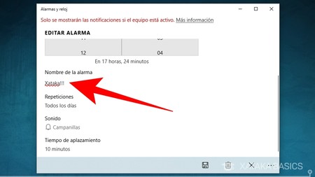 Alarma de 2025 windows 10