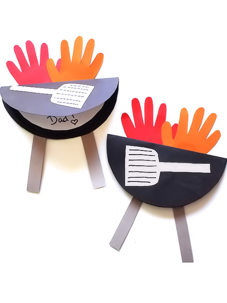 Handprint Fathers Day Grill Card