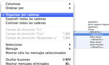 Truco para encadenar los mensajes en Mail