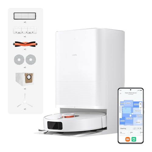 XIAOMI Robot Vacuum X20 Pro- Robot Aspirador y fregasuelos con Sistema Inteligente de navegación láser (LDS), succión de 7000 Pa, rutas de Limpieza en Zigzag, Blanco (Versión ES)