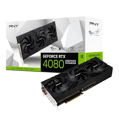 PNY Tarjeta Gráfica GeForce RTX 4080 Super Verto OC Triple 16 GB GDDR6