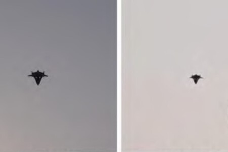Um dos drones experimentais VTOL da China em voo de teste em Zhengzhou, província de Henan