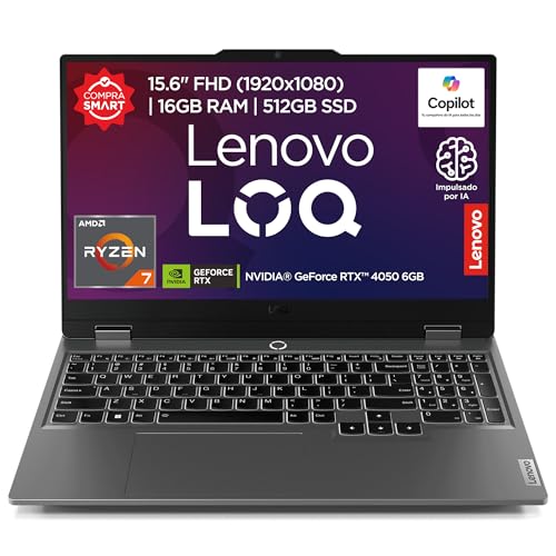 Laptop Gaming Lenovo LOQ 15ARP9 | 15.6" FHD | AMD Ryzen 7 | 16 GB RAM 512 GB SSD | RTX 4050 6GB