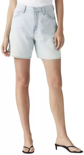 Levi's Mujer Jeans Corto High Rise, Baggy Fit, Azul (Luxury Trip Short), 26