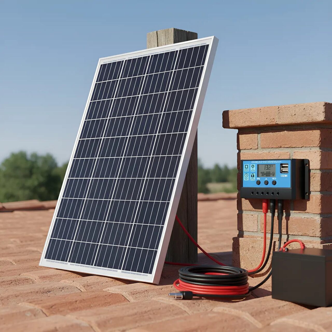 Kit Painel Placa Energia Solar 100w Contro30a Cabo E Mc4 ☀️

O kit já vem completo para facilitar sua vida: acompanha um controlador de carga de 30A, cabos e conectores MC4.