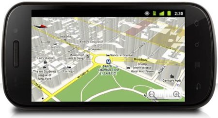Google Maps 5.0 visto desde un Nexus S