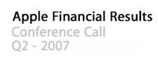 Resultados financieros de Apple en el segundo trimestre de 2007