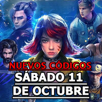 Free Fire MAX, códigos gratuitos para el Sábado 11 de octubre 