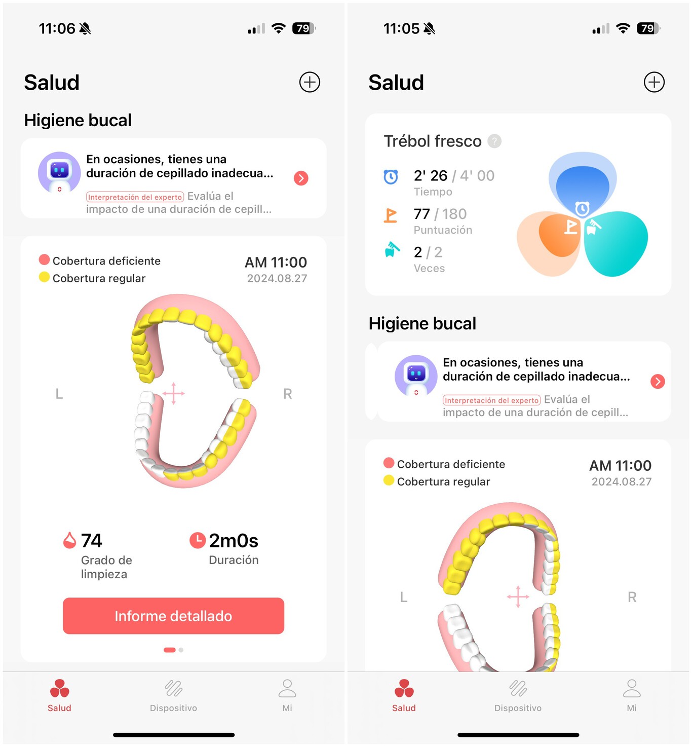 Primera parte del informe generado por la app | Imagen: Xataka