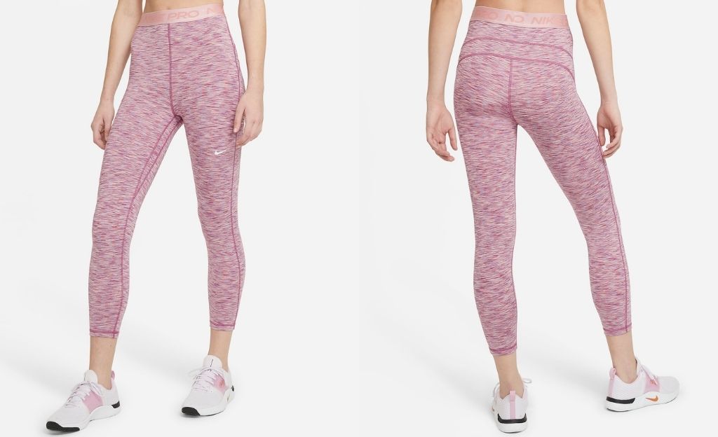 Leggings cortos de talle alto con estampado espacial