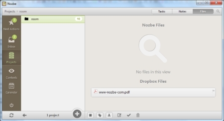 Dropbox y Nozbe