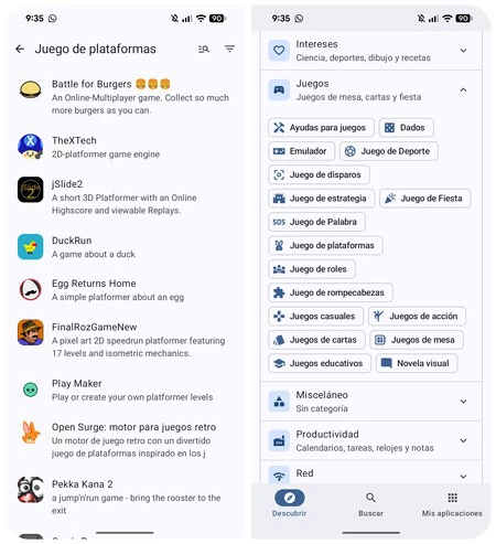F Droid Capturas Juegos