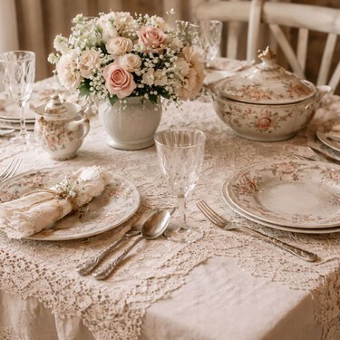 No tires las vajillas y manteles heredados: así pueden transformar tu casa