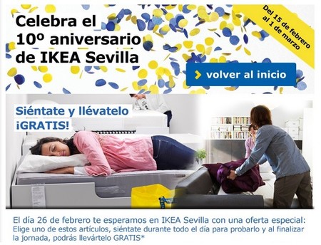 Ikea Sevilla regalará muebles a quien pase 10 horas probándolos. ¡Solo mañana!