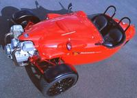 Motor Moto Guzzi en un vehículo de tres ruedas