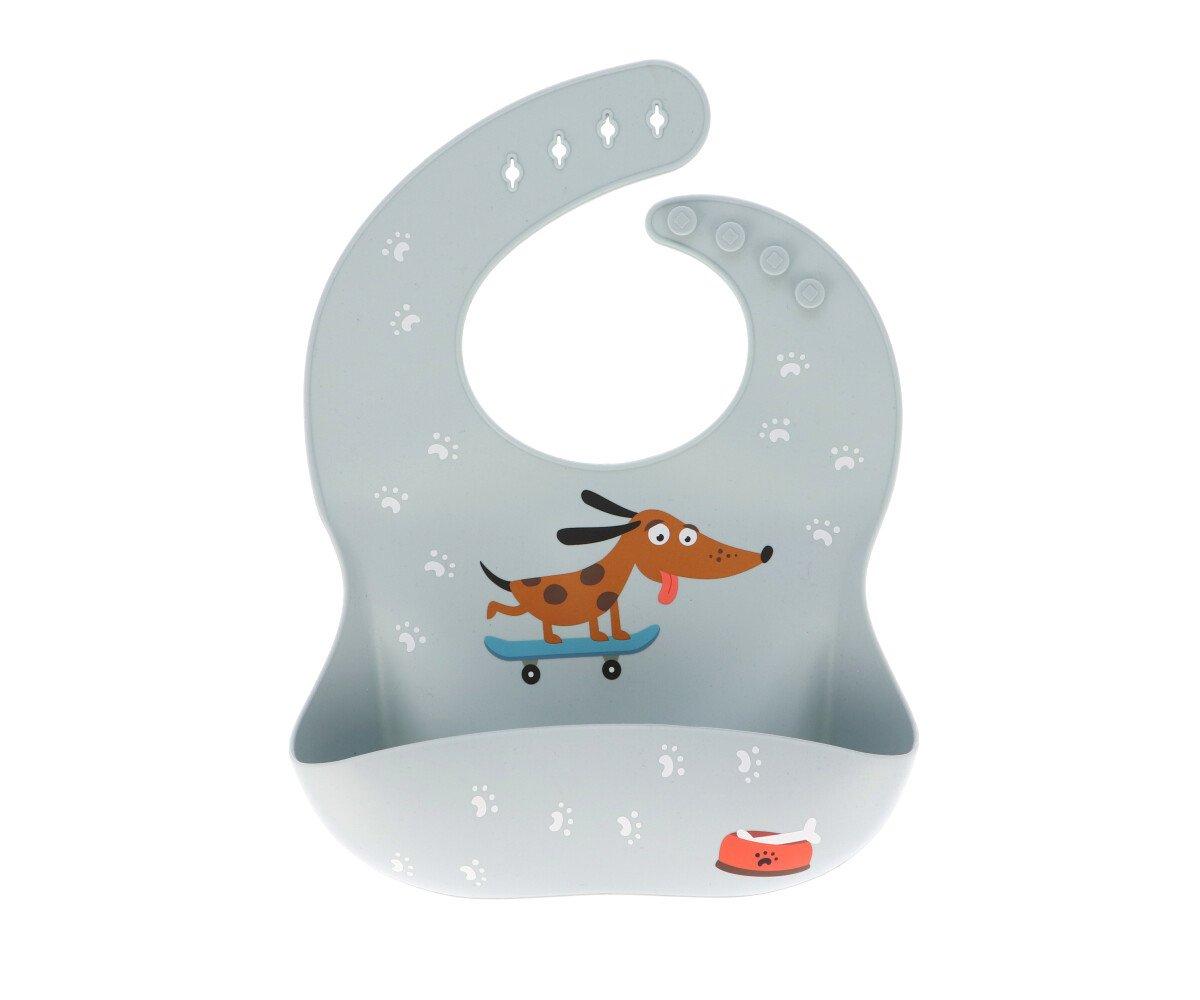 Babero Silicona Skater Dog