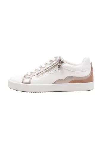 Geox D BLOMIEE J, Zapatillas Mujer, Optic White/Nude, 38 EU