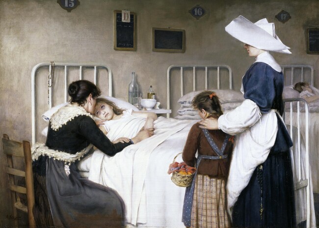 La Visita De La Madre Al Hospital De Enrique Paternina Garcia Cid Museo Del Prado