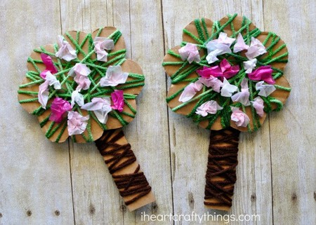 Yarn Wrapped Blossoming Tree Craft 3