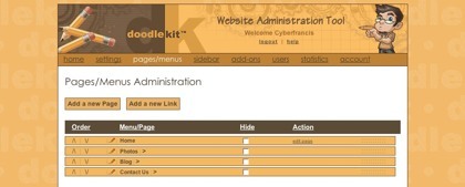 Doodlekit, sencillo editor de sitios web