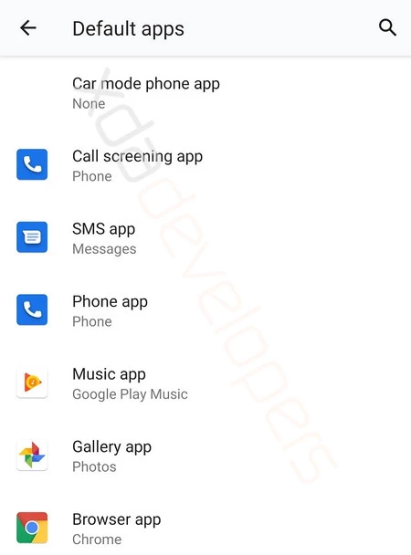 デフォルトのアプリ