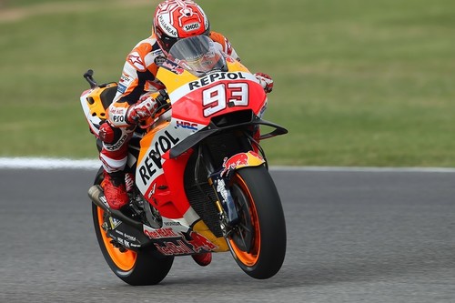 Marc Márquez se rebela contra el dominio de las Ducati en el primer día de entrenamientos en el GP de Aragón