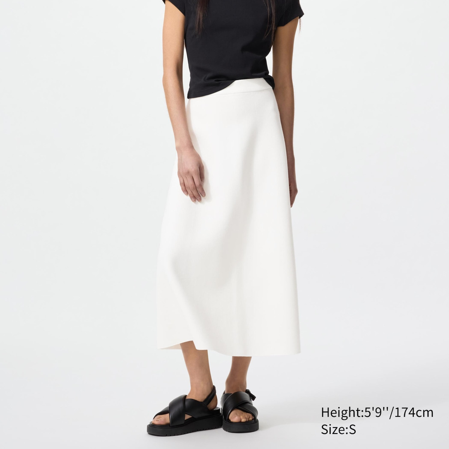 Falda acampanada punto milano (lavable a máquina)