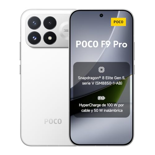 POCO F9 Pro, Smartphone 12+256, Blanco, batería de 6330mAh, carga de 100 W