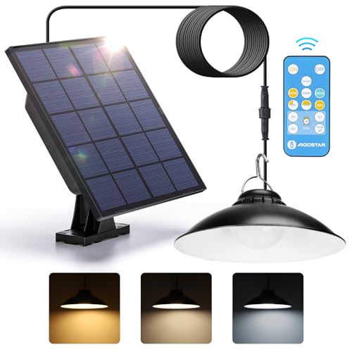Aigostar - Luz solar exterior con mando a distancia