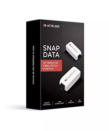 ACTELSER Kit Single Snap Data de Fibra Optica Plastica de 20 Metros.