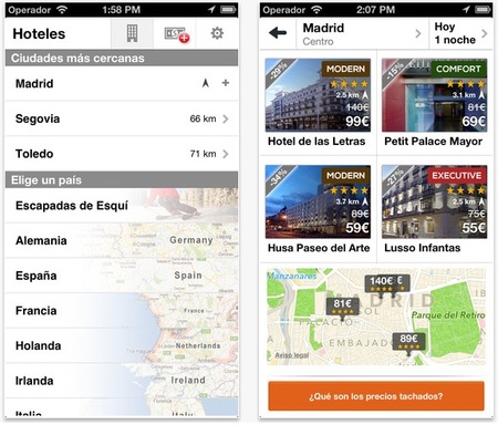 Aplicaciones viajeras: Blink Hotels 