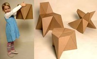 Fabrica muebles origami de cartón para tus niños