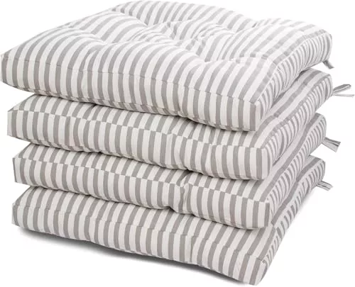 Viste tu hogar Pack 4 Cojines para Silla, 45x45x5 CM