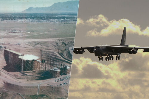 EUA construíram uma base inteiramente de madeira para não interferir nos testes com pulsos magnéticos / Imagens: Força Aérea dos Estados Unidos