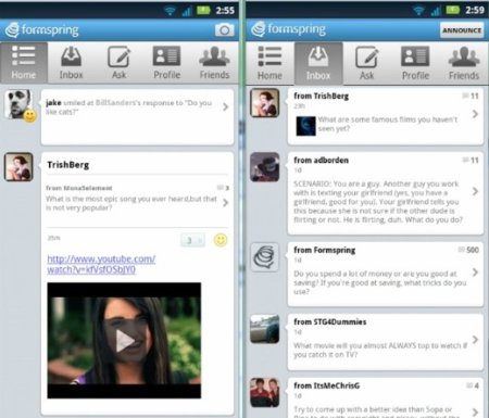 Formspring lanzará su aplicación oficial para Android junto con un rediseño de la portada de su web