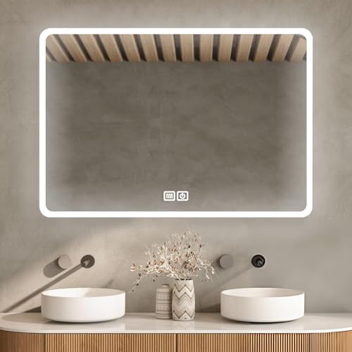 Bayt Espejo de baño con Luz 75 x 52 cm 