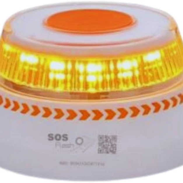 Baliza SOS FLASH V16 Connected Homologada DGT Geolocalizada Base Magnética Amarillo