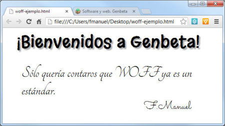 Web Open Font Format (WOFF) convertido en estándar