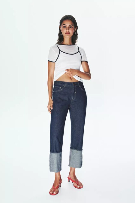 Vaqueros Dobladillo Combinar Verano