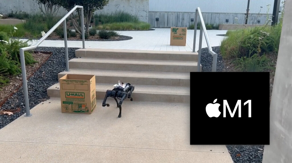 Monta un chip Apple M1 sobre un perro robot y lo convierte en un procesador de datos 3D con patas 