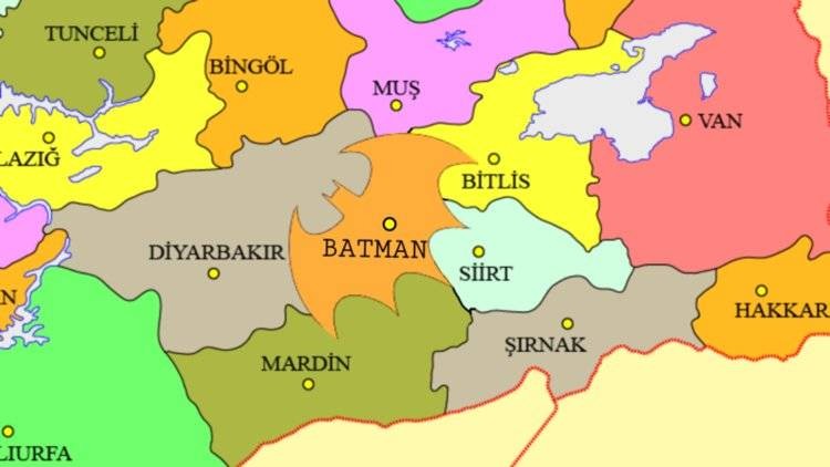 Esta provincia turca quiere que sus fronteras tengan la forma del logotipo de Batman