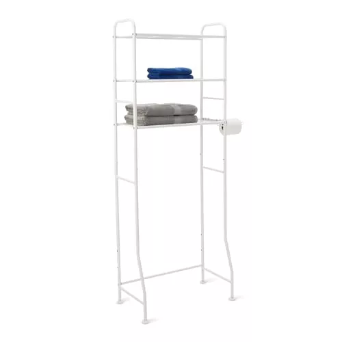 Amazon Basics Estantería para Baño de 3 Niveles de Almacenamiento Sobre Inodoro