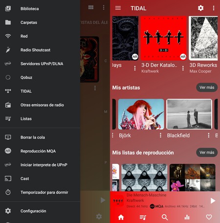 USB Audio PRO tidal y servicios